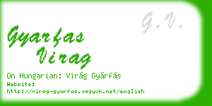 gyarfas virag business card